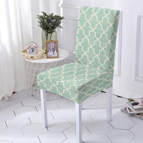 Nordic Printed Stretch Chair Cover Elastic Seat Chair Covers Office Chair Slipcovers Restaurant Banquet Hotel Home Decoration