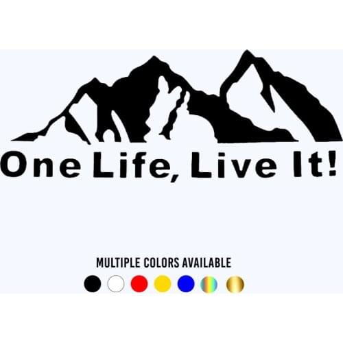 CK20096# Vinyl Decal One Life, Live it Car Sticker Reflective Car Styling Decor on Motorcyle Truck Bumper Rear Window