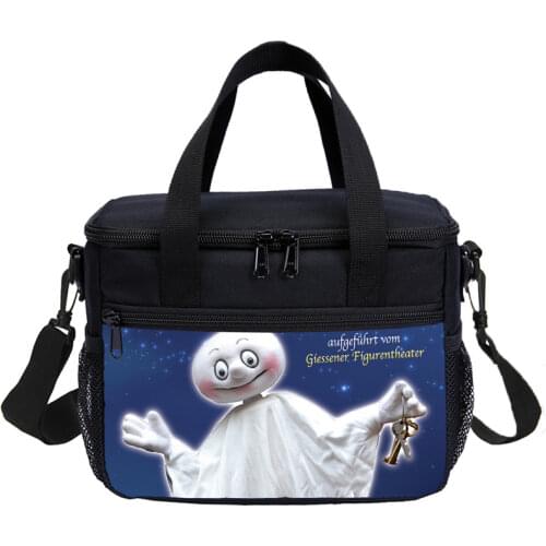 The Little Ghost Letter Lunch Bag For Children 3D Prints Funny Cute Ice Bag Insulated Thermal Picnic Lunch Box