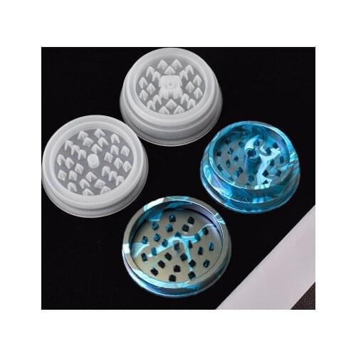 Crystal Tobacco Grinder Leaf Herbal Herb Smoke Spice Crusher Silicone Mould For DIY Crafts Baking Tools Home Art Supplies