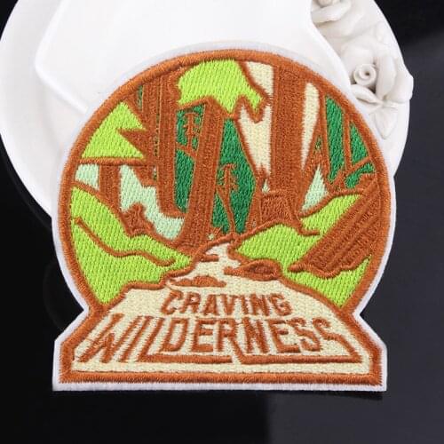 Camp Patch Iron/Embroidered Patches For Clothing Leaf Embroidery Patch For Jacket Stripe Sew/Iron On Patches On Clothes Sticker