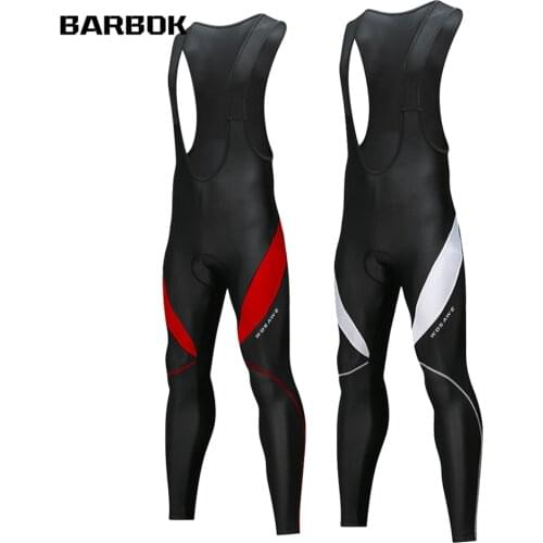 WOSAWE Winter Fleece Mens Cycling Pants with Bib Warm Reflective MTB Bicycle Cycle Tights Trousers Bike MTB Pants 3D Padded