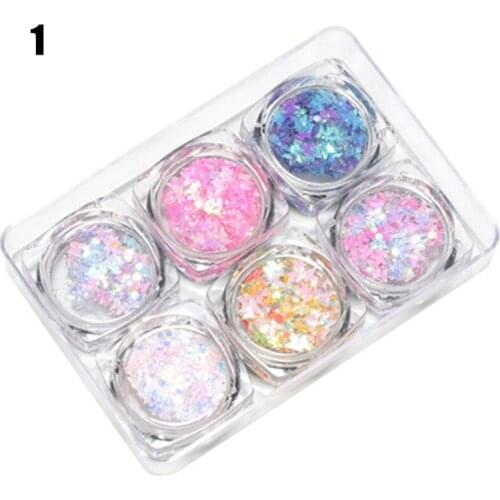 6pcs/set Eye Makeup Sequin Butterfly Series Sparkling Clavicle Face Eyes Gel Sequin MPwell