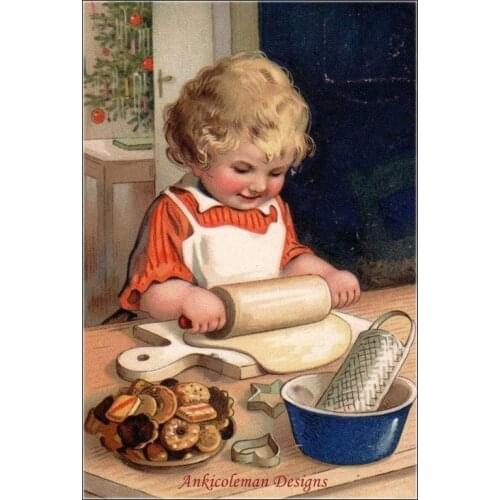 Embroidery Counted Cross Stitch Kits Needlework - Crafts 14 ct DMC color DIY Arts Handmade Decor - Vintage Christmas Baking