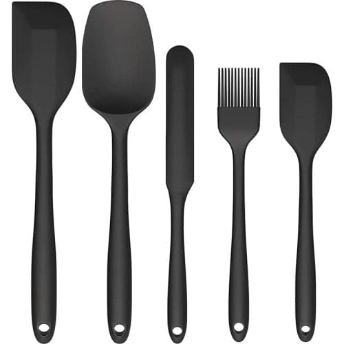5 - Pack Silicone Spatula Set,Rubber Spatulas Heat Resistant Kitchen Utensils Set For Baking Cooking Mixing-ABUX