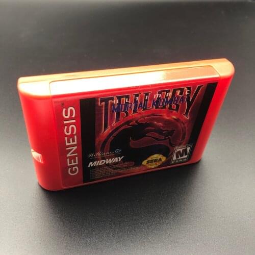 Red Edition Ultimate Mortal Kombat Trilogy 57 People Fighting 16 Bit MD Game Card For Sega Genesis Console