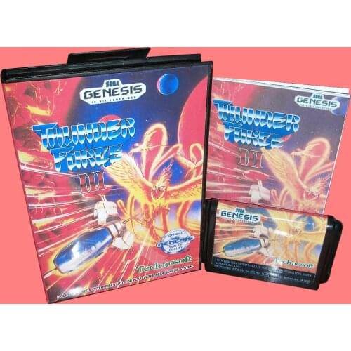 Thunder Force III With Box And Manual 16bit MD Game Card For Sega Mega Drive For Genesis
