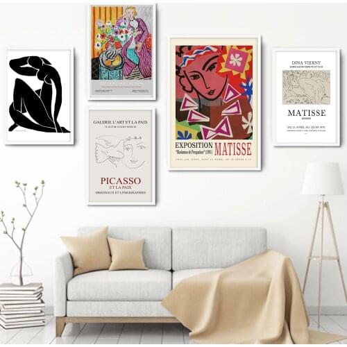 Matisse Fashion Girl Modern Figures Leaf Wall Art Canvas Painting Nordic Posters And Prints Wall Pictures For Living Room Decor