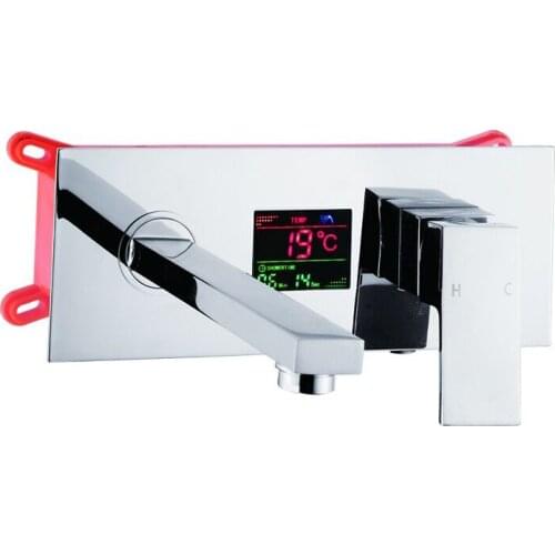 Becola LED Digital Display bathroom faucets brass chrome concealed tap new design hot and cold basin faucet LT-320A