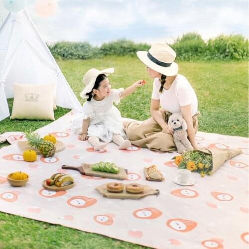 Outdoor Mat Picnic Blanket Moisture-proof Mat Cute Waterproof Machine Washable Hiking Beach Camping Mat Folding Beach Blanket