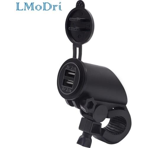LMoDri 4.2A Dual USB Car Phone Charger Motorcycle ATV Universal 12V/24V Modified Faucet Charger