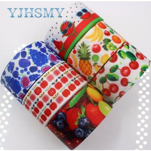YJHSMY F-17504-1000,25 mm 10 yards Cartoon Ribbons Thermal transfer Printed grosgrain Wedding Accessories DIY handwork materials