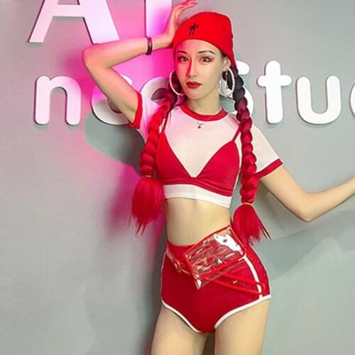 Summer Pole Dance Costume Rave Outfit Nightclub Gogo Jazz Dancewear Suit Women Bar Dj Dancer Singer Performance Clothing YS1832