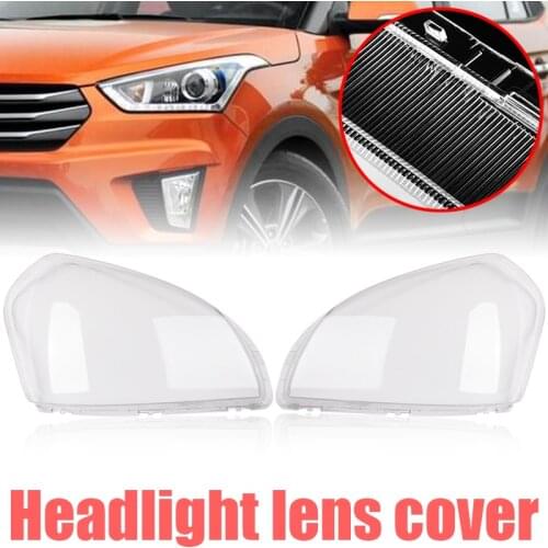 1 Pair Car Headlight Lens Glass Lampcover Cover Lampshade Bright Shell for HYUNDAI TUCSON 2005 2006 2007 2008 2009