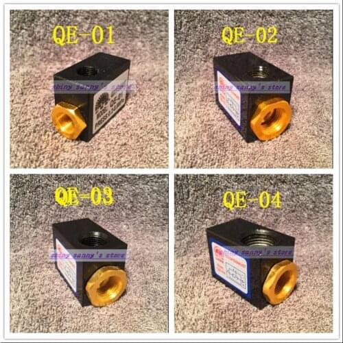 1Pc QE-01/02/03/04 Thread 1/8" 1/4" 3/8" 1/2" Pneumatic Air Flow Control Valve Quick Exhaust Valve Quick Ftting Brand New