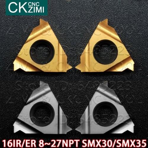 10P 16IR 16ER 8NPT 11.5NPT 14NPT 18NPT 27NPT SMX30 SMX35 Carbide Inserts internal External Thread wood Turning CNC Cutting Tools