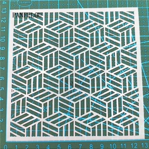 13*13cm matrix line scrapbook stencils spray plastic mold shield DIY cake hollow Embellishment printing lace ruler valentine