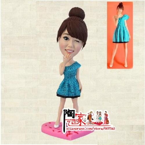 2019 Rushed Minions Anime Brinquedos wedding Toys Personalized Custom Polymer Clay Doll From Pictures Christmas Gift Pre-sale