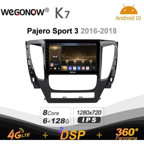 6G 128G K7 Ownice 2 Din Android 10.0 Car Multimedia radio for Mitsubishi Pajero Sport 3 2016 - 2018 With 8 Core A75*2+A55*6