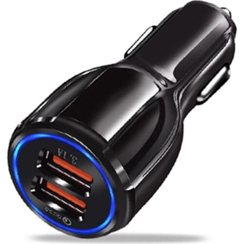 Quick Charge 3.0 In Car Charger 2 Ports USB QC Fast Charging Adapter Car Styling