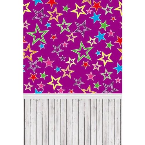 Purple Wallpaper Star Pattern Background Party Backdrops Children Baby Backdrop Portrait Photography for Photo Studio Photophone