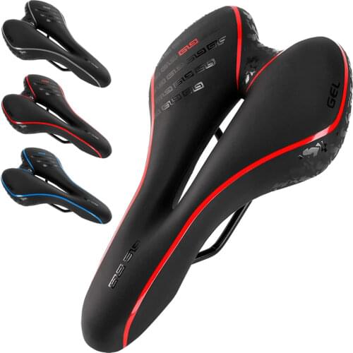 Bike Saddle Bike Seat Cushion Breathable PU Leather Hollow Comfortable Road MTB Bike Cycling Saddle Shockproof Bicycle Seat