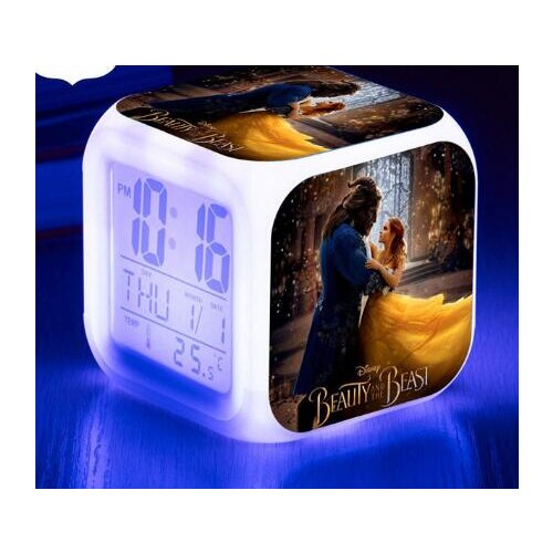 Beauty and the Beast LED Alarm Clock Luminous Lamp Watch La belle et la bete Digital reloj despertador LED Display Clocks