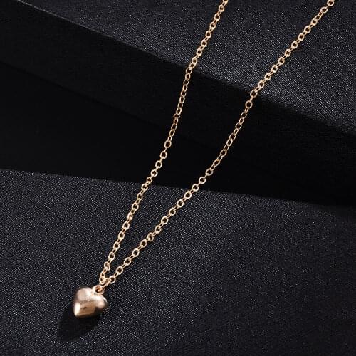 2020 New Trendy Pendant Chain Necklace for Women Love Shape Pendants Chain Necklaces Jewelry Gift statement necklace