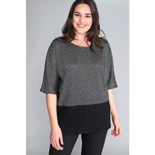 New Season Fashion Plus Size Sim Front Medium Slevee Blouse Natural Viscose Soft Elastic Fabric