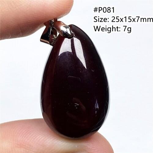 Top Natural Red Garnet Stone Pendant For Women Lady Men Healing Love Crystal 25x15x7mm Beads Silver Clear Gemstone Jewelry AAAAA