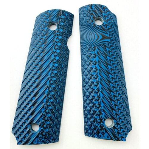 Durable 1 Pair Full size G10 Grips Patches DIY Materials Non-slip Handle Scales Blanks Slabs For 1911 Grips Models