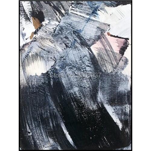 Handmade Abstract Black and Blue Color Oil Painting Home Decor High Quality Oil Painting on Canvas Free Shipping Drop Shipping