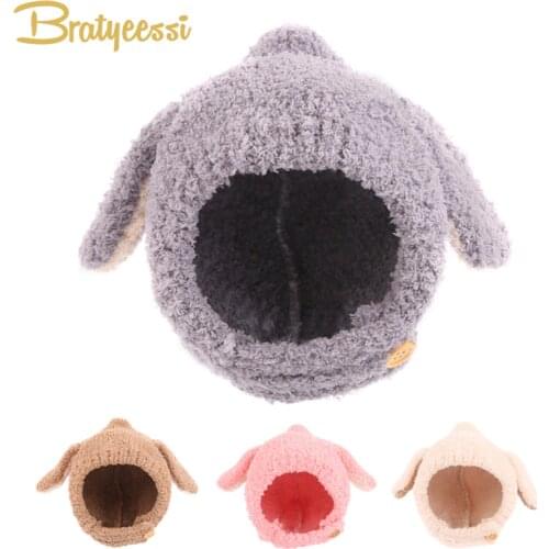 Soft Fleece Baby Hat winter Long Ears Cartoon Bonnet Enfant Accessories Baby Cap Cute Rabbit Warm Winter Hats for Kids 1PC