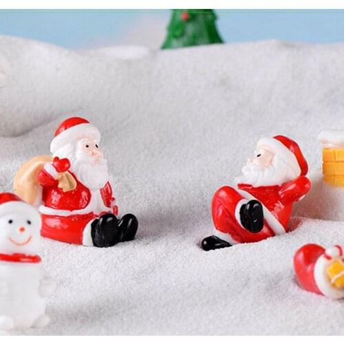 1Pcs Gift Christmas Tree Snowman Santa Claus Micro landscape Ornaments Christmas Decoration Xmas Christmas Ornaments