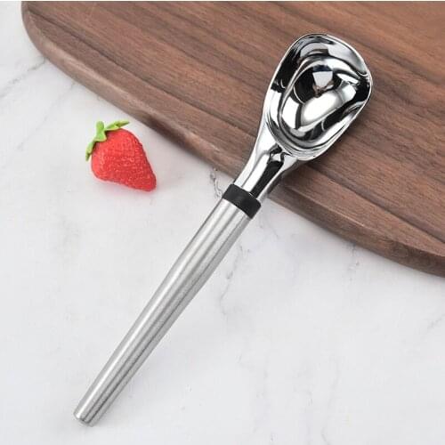 Thickened stainless steel long handle ice cream spoon melting large domestic watermelon kitchen tools gadgets accessories gadget