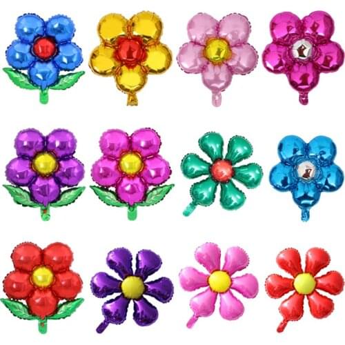 Green Leaf Flower Foil Balloons Birthday Party Decorations Kids Wedding Decor Balloons Baby Shower Birthday Event Party Supplies