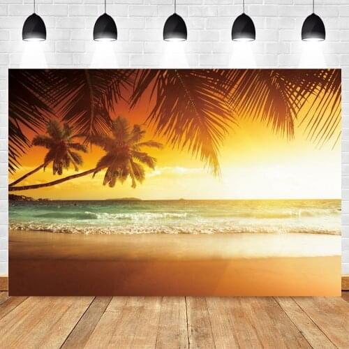 Yeele Summer Sea Beach Dusk Sunset Background Photography Natural Scenery Interior Portrait For Photo Studio Backdrop Photocall