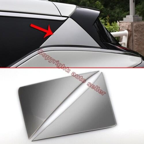 Stainless Steel Rear Window Spoiler Side Pillar Post Cover Trim Molding For Nissan MURANO 2015 2016 2017