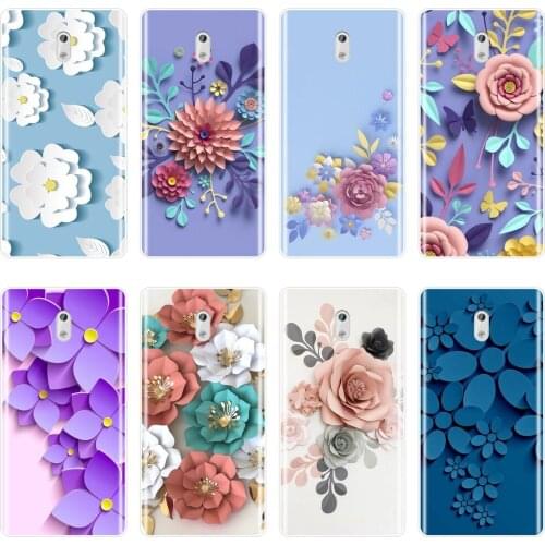 TPU Back Cover For Nokia 7 Plus X6 Rose Flower Purple Floral Leaf Aesthetic Soft Phone Case Silicone For Nokia 8 6 5 3 2 1