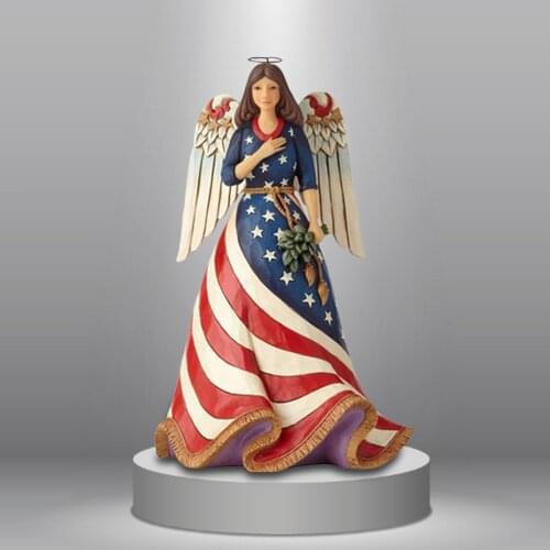 Female Angel Decoration Innovative Unique Resin Statue For Spreading Traditional Spirit Meticulously Carved Desktop Ornaments