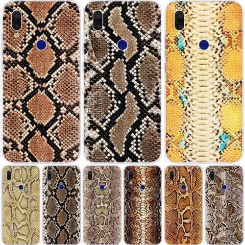 Snake skin texture Silicone Case for Xiaomi Redmi K20 5X 6X Play A1 A2 8 Lite 7A 6A S2 Y2 Y3 Note 4X 5 6 7 Pro F1 Soft Cover