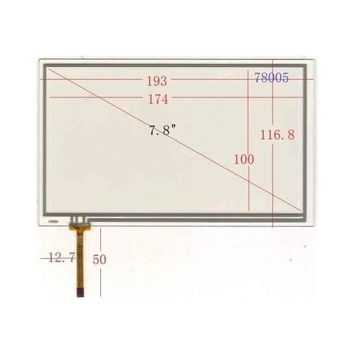 078005 Vehicle navigation GPS touch screen 193*117 mm new 8 inch touch screen