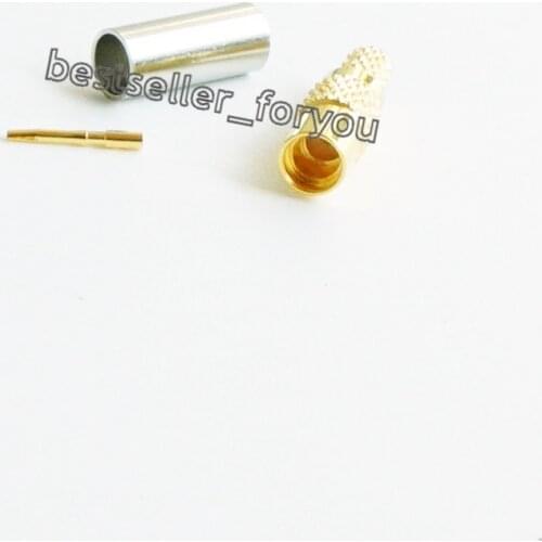 1Pcs MMCX female Crimp straight RF Connector for RG316 RG179 RG174 Cable
