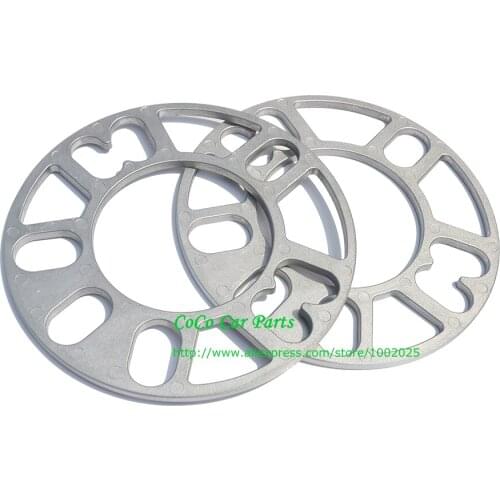 Free Shipping: (2 pieces/lot) 4 5 STUD 4x98/4x100 /4x108 / 4x114.3 /5x98/5x105 Universal Alloy Aluminum Wheel Spacer Shims