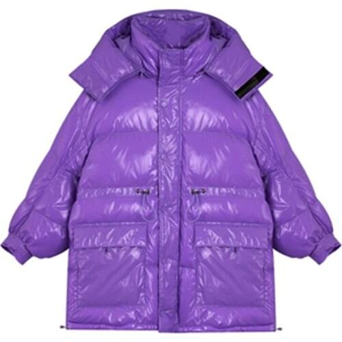 2021 White New Arrivals Womens Down Coats Plus Size Female Outerwear Loose Warm 90% White Duck Down Parkas Trendy Lady Jacket