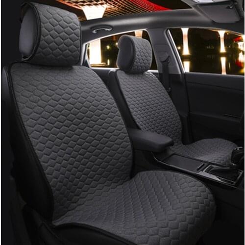 1-2 kits Car seat cover winter linen cushion new four seasons universal cartoon fabric car full surrounded by seat cover