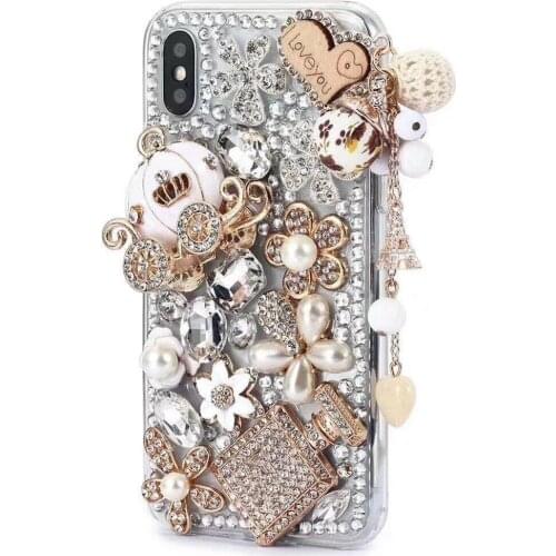 Fashion Case New Design Bling Bling Rhinestone Diamond Mobile Phone Decorative Case For iPhone 12 11 Pro Max Phone 8 7 Plus X XS