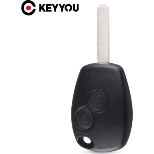 KEYYOU 20x For Renault Modus Clio 3 Twingo New Replacement 2 Button Key Fob Remote Shell Case Uncut Blade