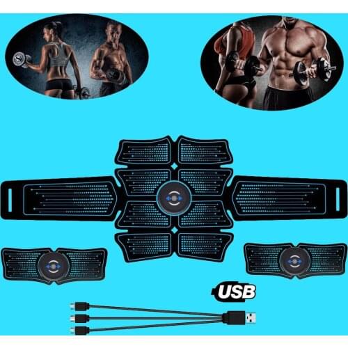 Abdominal Electromagnetic Stimulation Of Muscles EMS Abs Training Gear Muscles Toner Exercise At Home Gym Fitness Equipment