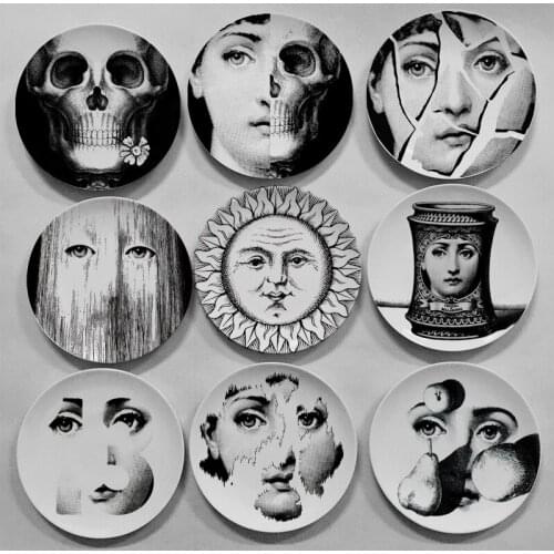 6 7 8 10 Inches Ceramic Wall Plate Decorative Porcealin MILAN Style Gorgeous Rare Lina Wall Hanging Decorative Plate